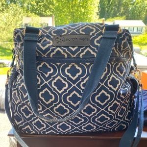 Sarah Wells Lizzy navy blue pump bag
